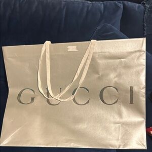 GUCCI LARGE SILVER SHOPPING BAG